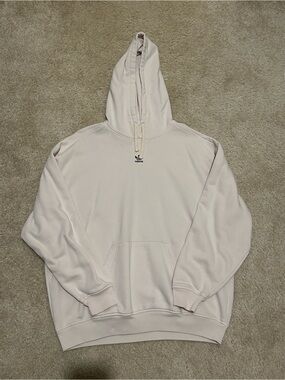 adidas Light Cream Pullover Hoodie with Trefoil Logo